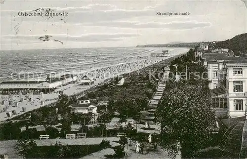 AK / Ansichtskarte  Zinnowitz_Ostseebad Strandpromenade Zinnowitz_Ostseebad