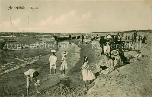 AK / Ansichtskarte  Heidebrink__Pommern_Ostseebad_Miedzywodzie_PL Strandpartie 