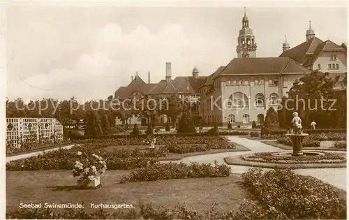 AK / Ansichtskarte  Swinemuende_Swinoujscie Kurhausgarten Swinemuende Swinoujscie