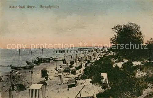 AK / Ansichtskarte  Horst__Ostsee_Niechorze Strandpartie 