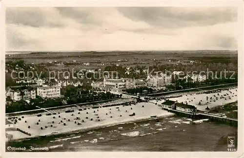 AK / Ansichtskarte  Zinnowitz_Ostseebad Fliegeraufnahme Zinnowitz_Ostseebad