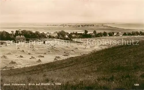 AK / Ansichtskarte 73822863 Insel_Hiddensee Blick auf Kloster und Vitte Insel Hiddensee