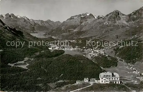 AK / Ansichtskarte Muottas_Muragl_Muottas_Murail_2453m_GR Blick auf Oberengadiner Seen 