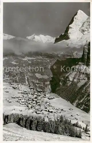 AK / Ansichtskarte Muerren_BE mit Eiger Muerren_BE