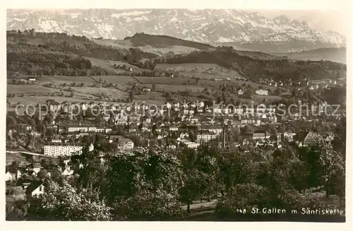 AK / Ansichtskarte St_Gallen_SG mit Saentiskette St_Gallen_SG
