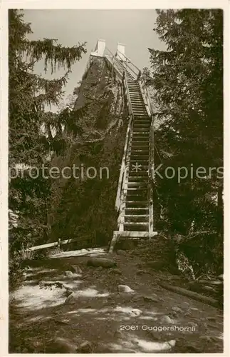 AK / Ansichtskarte Guggershoernli_Guggershorn_BE Treppenaufgang 