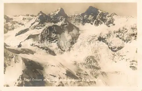 AK / Ansichtskarte Zinalrothorn et la Dent Blanche depuis l Est Zinalrothorn