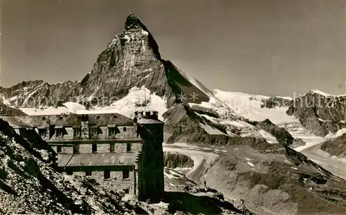 AK / Ansichtskarte Zermatt_VS Gornergrat Kulmhotel und Matterhorn Zermatt_VS