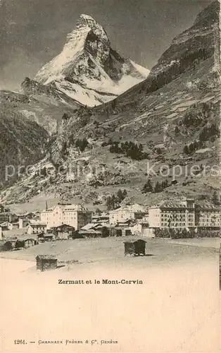 AK / Ansichtskarte Zermatt_VS et le Mont Cervin Zermatt_VS