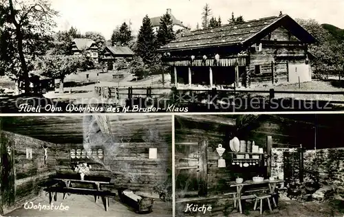AK / Ansichtskarte Flueeli Ranft_Fluehli Ranft_OW Wohnhaus des hl Bruder Klaus Wohnstube Kueche 