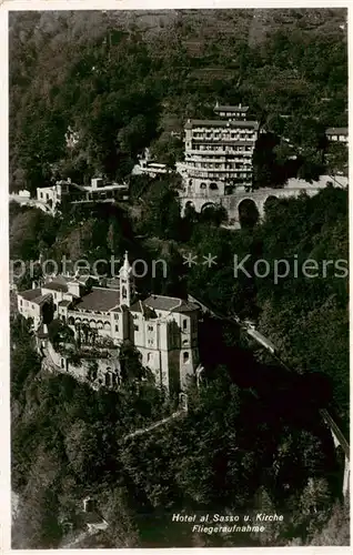 AK / Ansichtskarte  Falzarego Hotel al Sasso mit Kirche Fliegeraufnahme Falzarego