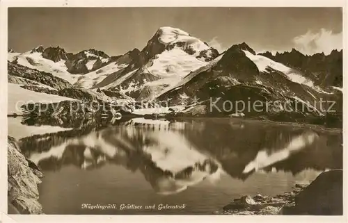 AK / Ansichtskarte Naegelisgraetli_Galenstock_3583m_UR mit Graetlisee 