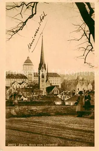 AK / Ansichtskarte Zuerich_ZH Blick vom Lindenhof Zuerich_ZH