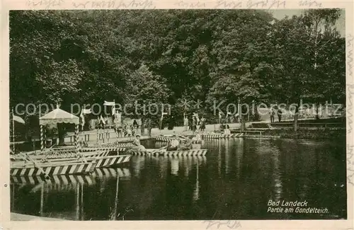 AK / Ansichtskarte  Bad_Landeck_Schlesien_PL Partie am Gondelteich 