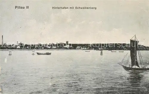 AK / Ansichtskarte  Pillau_Baltijsk_Oblast_Kaliningrad_RU Hinterhafen mit Schwalbenberg 