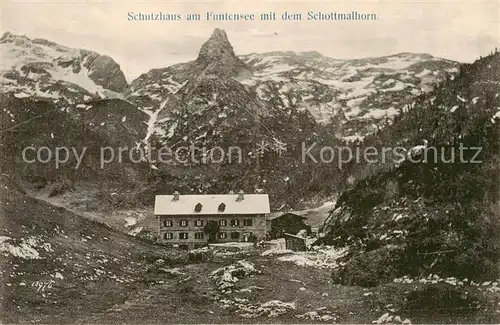 AK / Ansichtskarte 73823063 Funtenseehaus_Berchtesgaden mit dem Schottmalhorn 