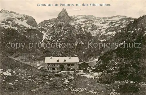 AK / Ansichtskarte  Funtenseehaus_Berchtesgaden mit dem Schottmalhorn 