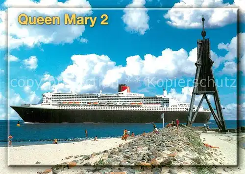 AK / Ansichtskarte 73823110 Dampfer_Oceanliner Queen Mary 2 Nordseeheilbad Cuxhaven  