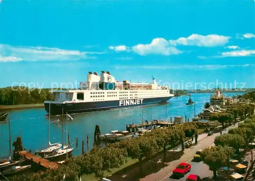 AK / Ansichtskarte  Dampfer_Oceanliner Ostseeheilbad Travemuende FINNJET  