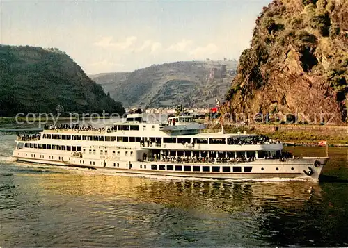 AK / Ansichtskarte  Dampfer_Binnenschifffahrt M.S. LORELEY Koeln Duesseldorf 