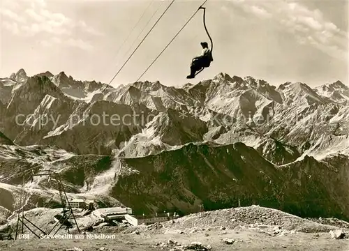 AK / Ansichtskarte  Sessellift_Chairlift_Telesiege Nebelhorn  