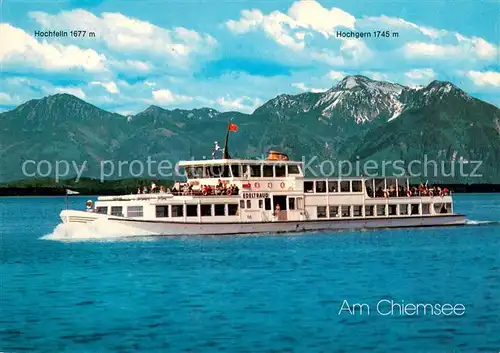 AK / Ansichtskarte  Dampfer_Binnenschifffahrt Chiemsee EDELTRAUD  