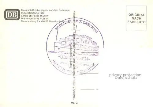 AK / Ansichtskarte  Dampfer_Binnenschifffahrt ueBERLINGEN Bodensee  