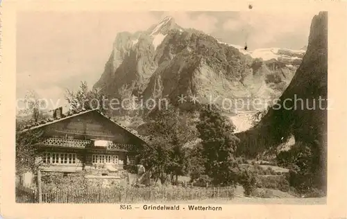 AK / Ansichtskarte Grindelwald Blick zum Wetterhorn Berner Alpen Grindelwald