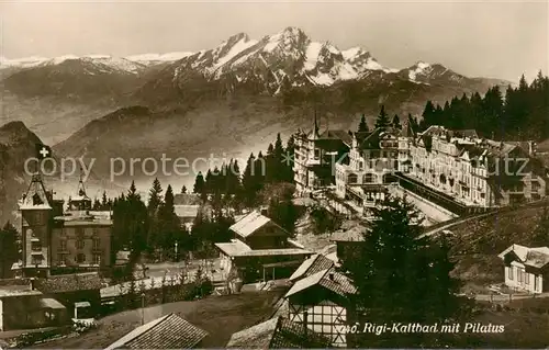 AK / Ansichtskarte Rigi_Kaltbad Panorama Berghotel Pilatus Rigi_Kaltbad