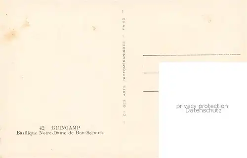 AK / Ansichtskarte Guingamp_22 Basilique Notre Dame de Bon Secours 