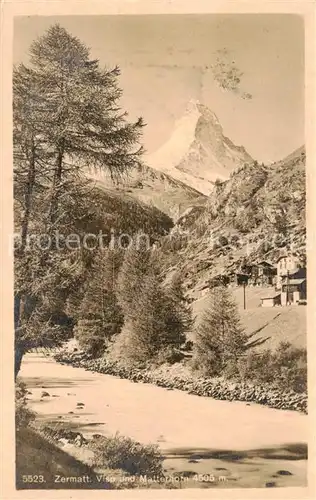 AK / Ansichtskarte Zermatt_VS mit Visp und Matterhorn Zermatt_VS