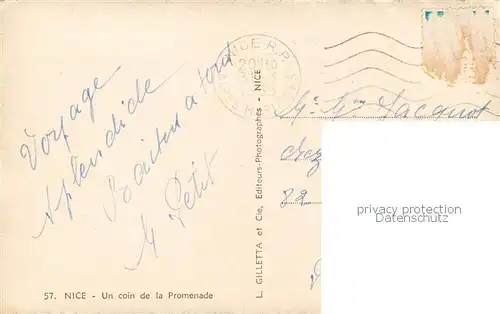 AK / Ansichtskarte Nice__06_Nizza Un coin de la Promenade 