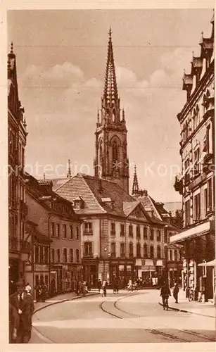 AK / Ansichtskarte Mulhouse_Muehlhausen_68_Alsace Ortspartie mit Kirche 