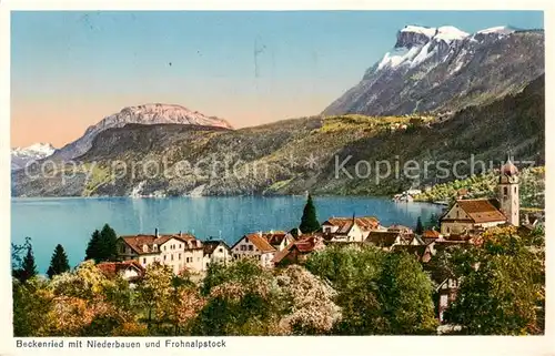 AK / Ansichtskarte Beckenried_Vierwaldstaettersee_NW mit Niederbauen und Frohnalpstock 