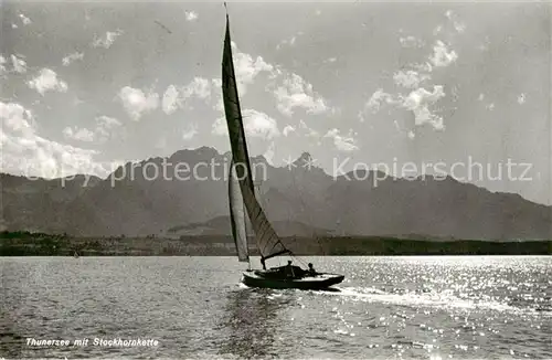 AK / Ansichtskarte Thunersee_BE mit Stockhornkette  