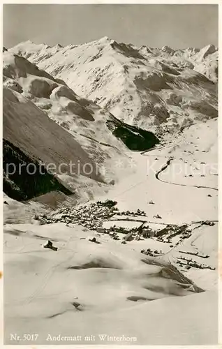 AK / Ansichtskarte Andermatt_UR mit Winterhorn 