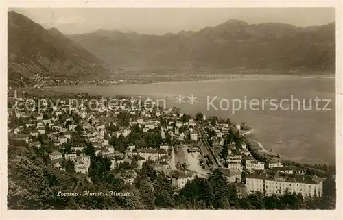 AK / Ansichtskarte Locarno_Lago_Maggiore_TI mit Muralto und Minuzio 