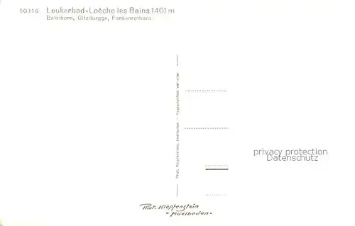 AK / Ansichtskarte Leukerbad_Loueche les Bains_VS mit Balhorn Gitzifurgge Ferdenrothorn 