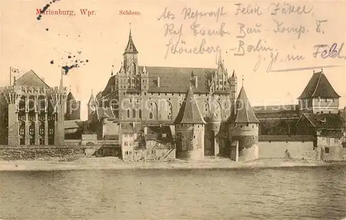 AK / Ansichtskarte 73823382 Marienburg__Westpreussen_Malbork_PL Schloss Feldpostkarte 