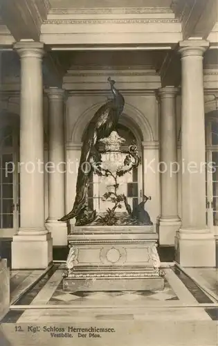 AK / Ansichtskarte  Herrenchiemsee Kgl Schloss Herrenchiemsee Vestibuel Der Pfau Herrenchiemsee