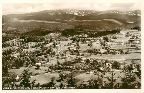 AK / Ansichtskarte  Hain__Giersdorf_Riesengebirge_Podgorzy_PL Totalansicht von den Heusteinen 