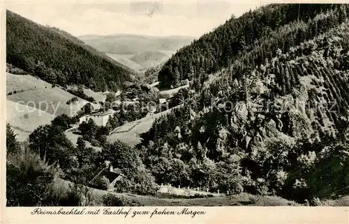 AK / Ansichtskarte  Reimsbachtal_Reimsbachthal_Wuestegiersdorf_Gluszyca_PL mit Gasthof zum frohen Morgen 