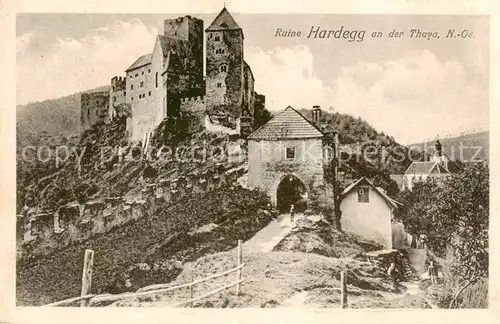 AK / Ansichtskarte  Hardegg_Thaya_AT Ruine Hardegg Ansicht 