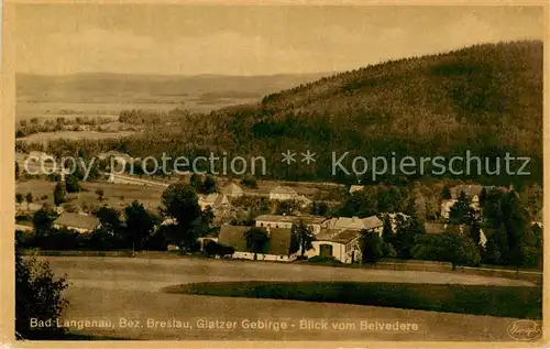 AK / Ansichtskarte  Bad_Langenau_Niederschlesien_PL Glatzer Gebirge Blick vom Belvedere 