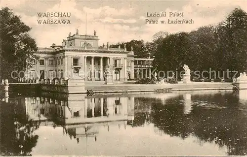 AK / Ansichtskarte  Warszawa Lazienki Palast Feldpost Warszawa