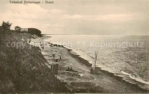 AK / Ansichtskarte  Henkenhagen_Ustronie_Morskie_PL Strandpartie 