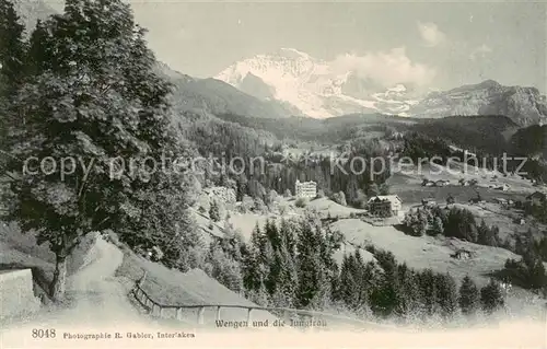 AK / Ansichtskarte Wengen__BE mit Jungfrau 