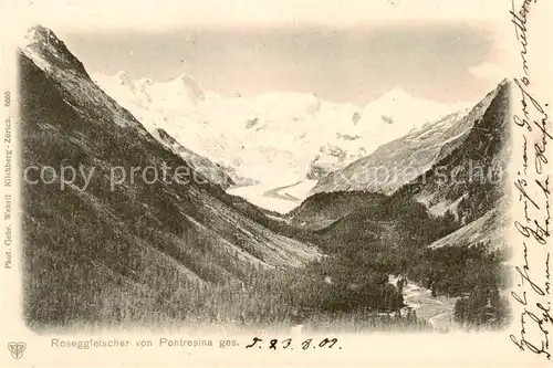AK / Ansichtskarte Roseggletscher_Sellagruppe_GR Blick von Pontresina 