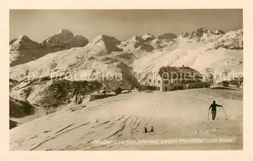 AK / Ansichtskarte Muottas_Muragl_Muottas_Murail_2453m_GR mit Piz Julier und Alban 