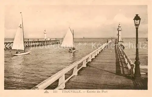 AK / Ansichtskarte Trouville sur Mer Entree du Port Trouville sur Mer